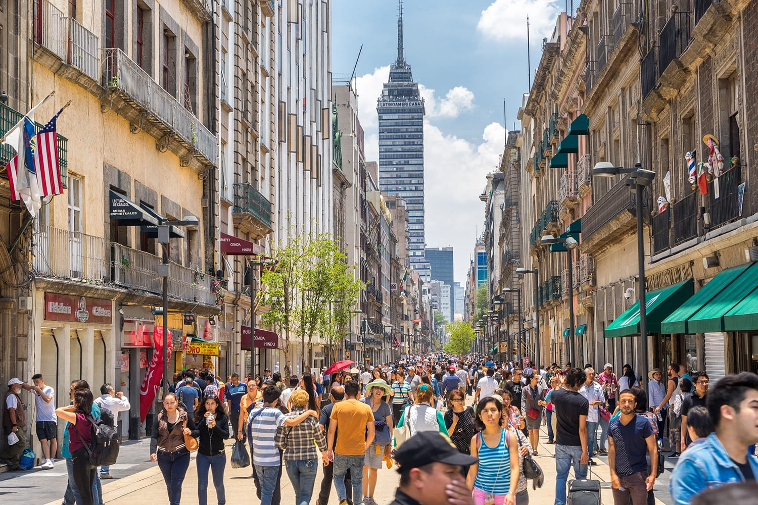 Walking street in Mexico City
