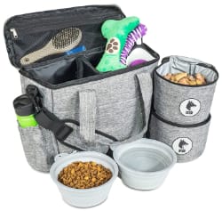 Easy Organizing Dog Travel Accessories for Pet Lover Dog Bags for Traveling Camping Petgather Dog Travel Bag for Supplies with Lifetime Pet-Friendly Tour Guild Ideal Dog Travel Kit Road Trip 
