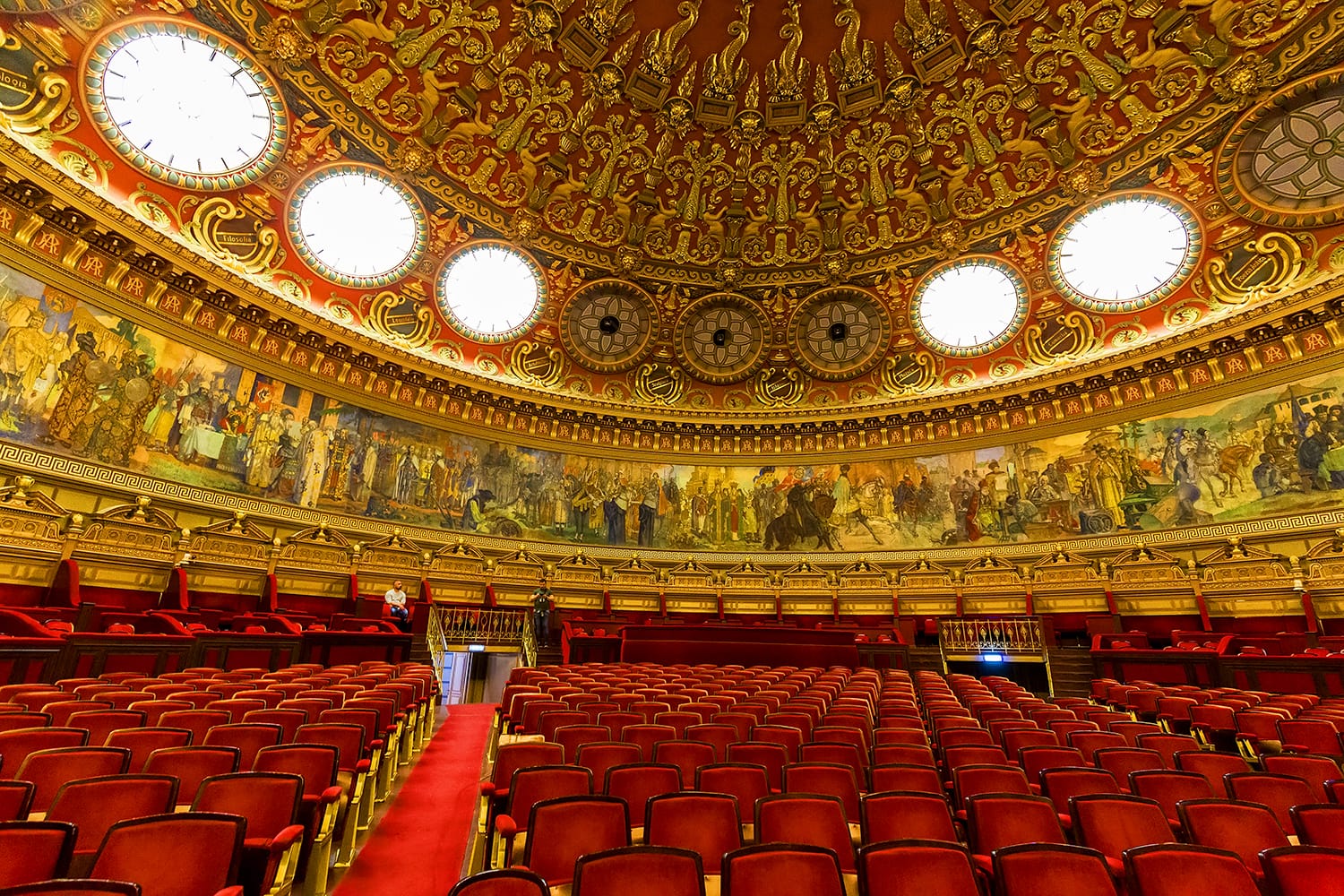 The Romanian Atheneum, a concert hall in the center of Bucharest, Romania
