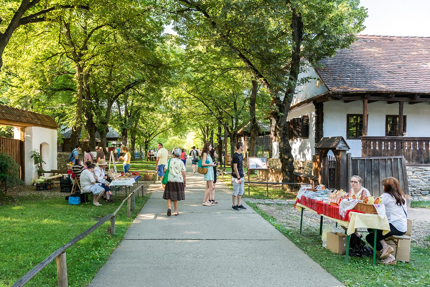 People Visiting Dimitrie Gusti National Village Museum (Muzeul Satului) in Romania