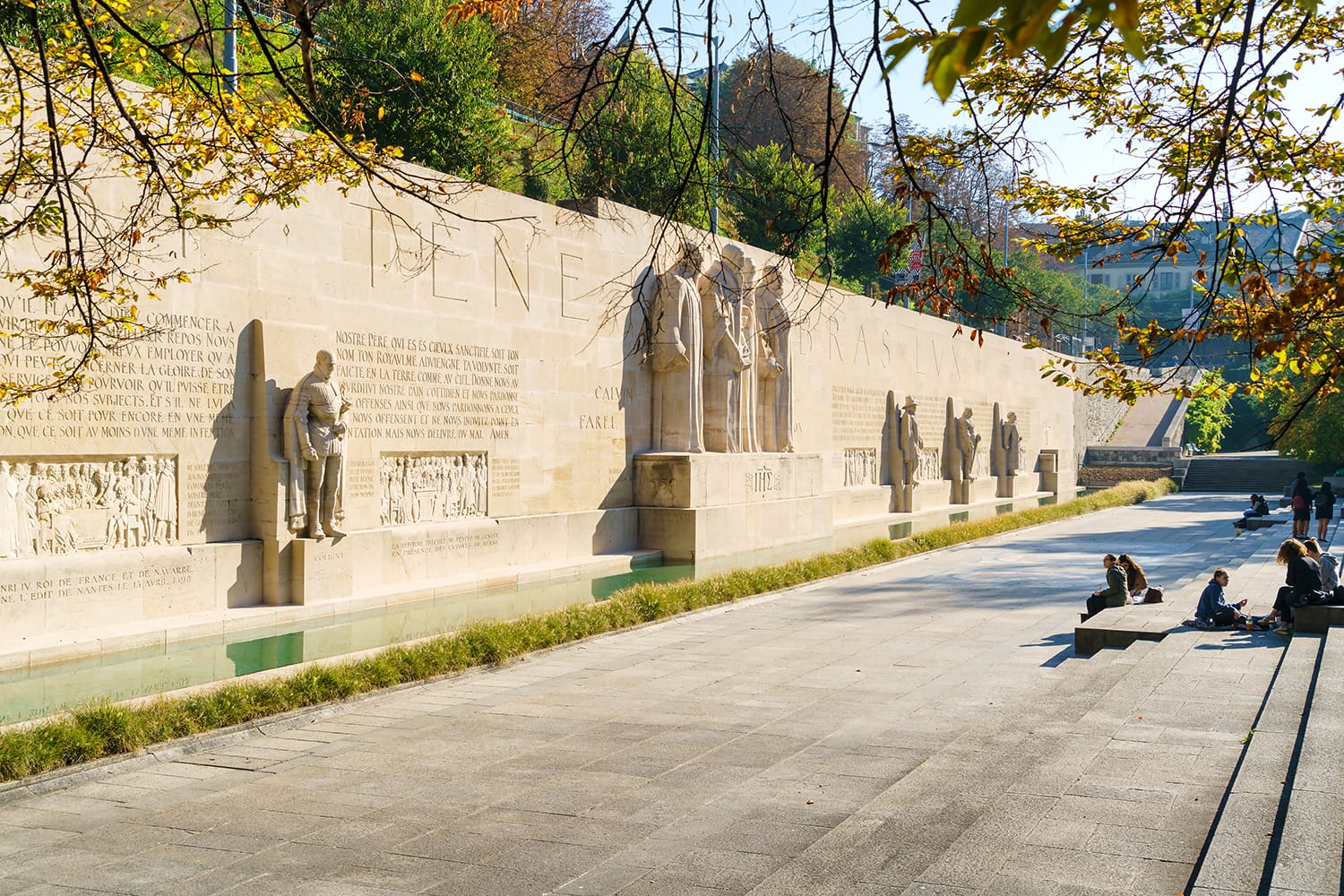The International Monument to the Reformation or Reformation Wall in Geneva, Switzerland