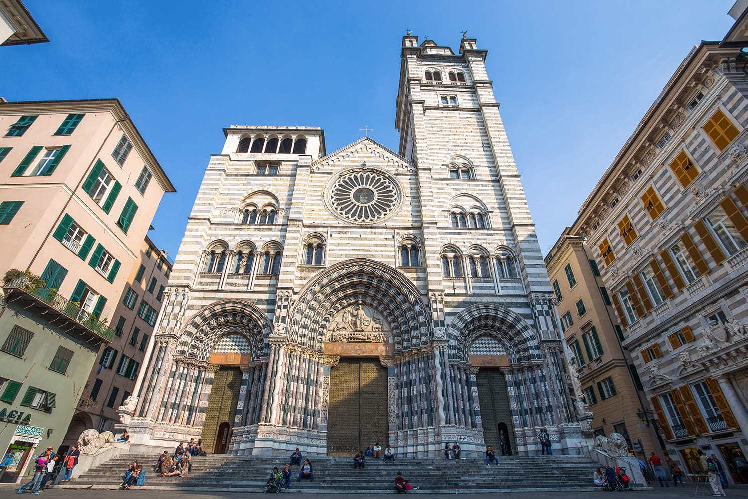 Saint Lawrence cathedral, (Cattedrale di San Lorenzo) Genoa, Italy