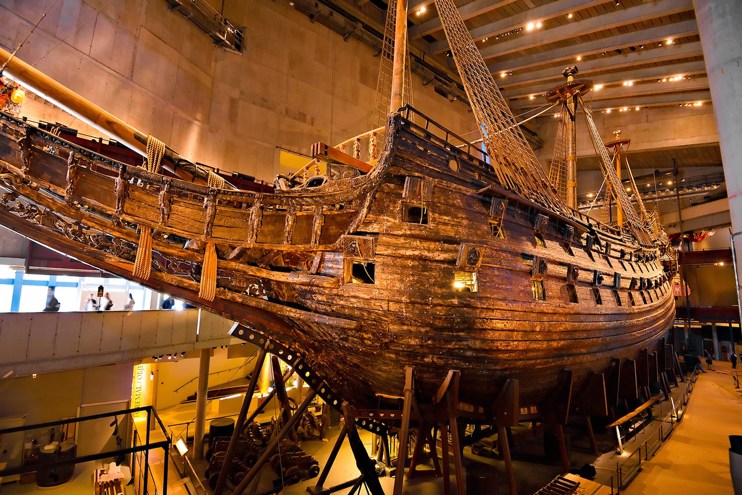 The Vasa warship salvaged from the sea and displayed at Vasa Museum in Stockholm, Sweden