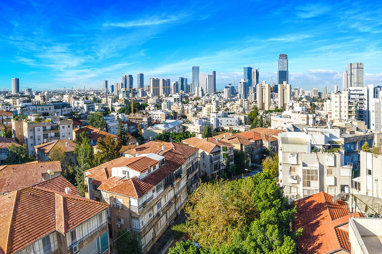 Rooftop view over Tel Aviv, Israel