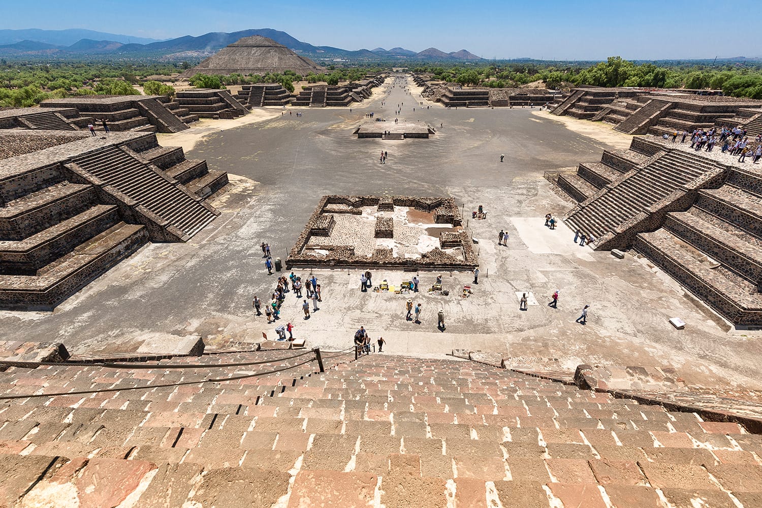 Vista aérea de Teotihuacan, cerca de la Ciudad de México en México