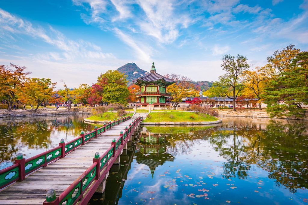 Autumn of Gyeongbokgung Palace in Seoul, South Korea.