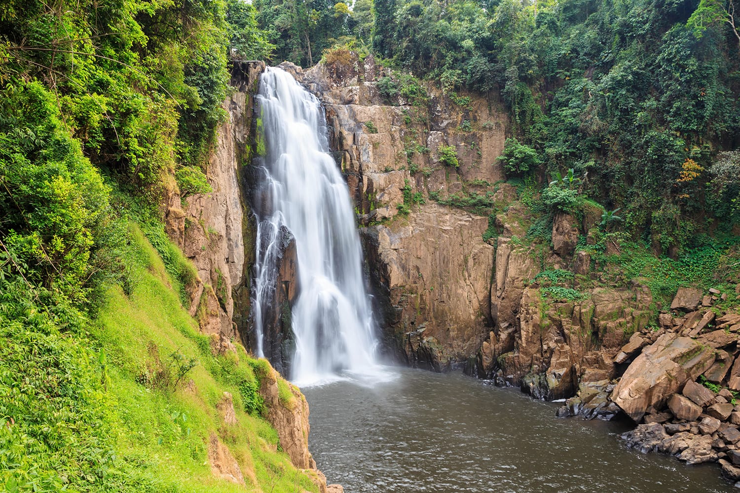 Haew Narok waterfall in Khao Yai National Park, Thailand