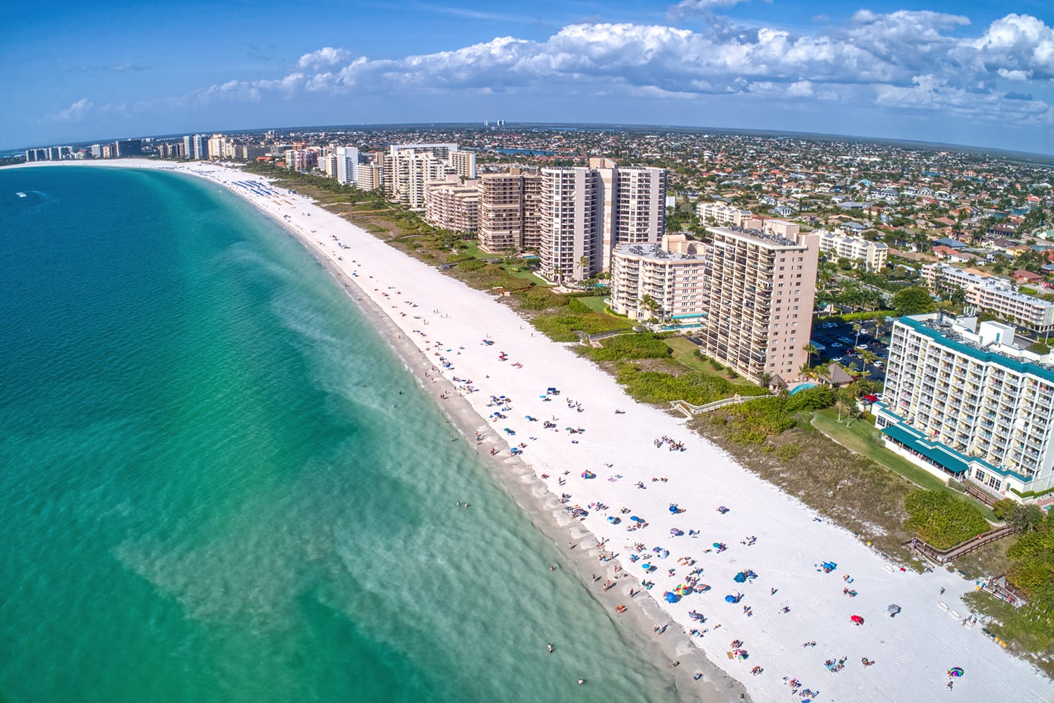 Aerial View of Marco Island, A popular Tourist Town in Florida