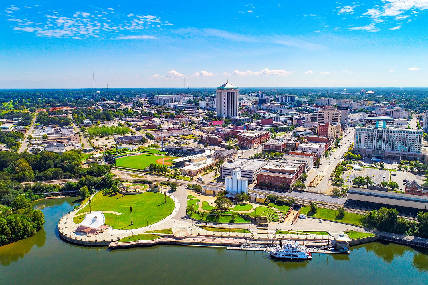 Aerial View of Downtown Montgomery, Alabama