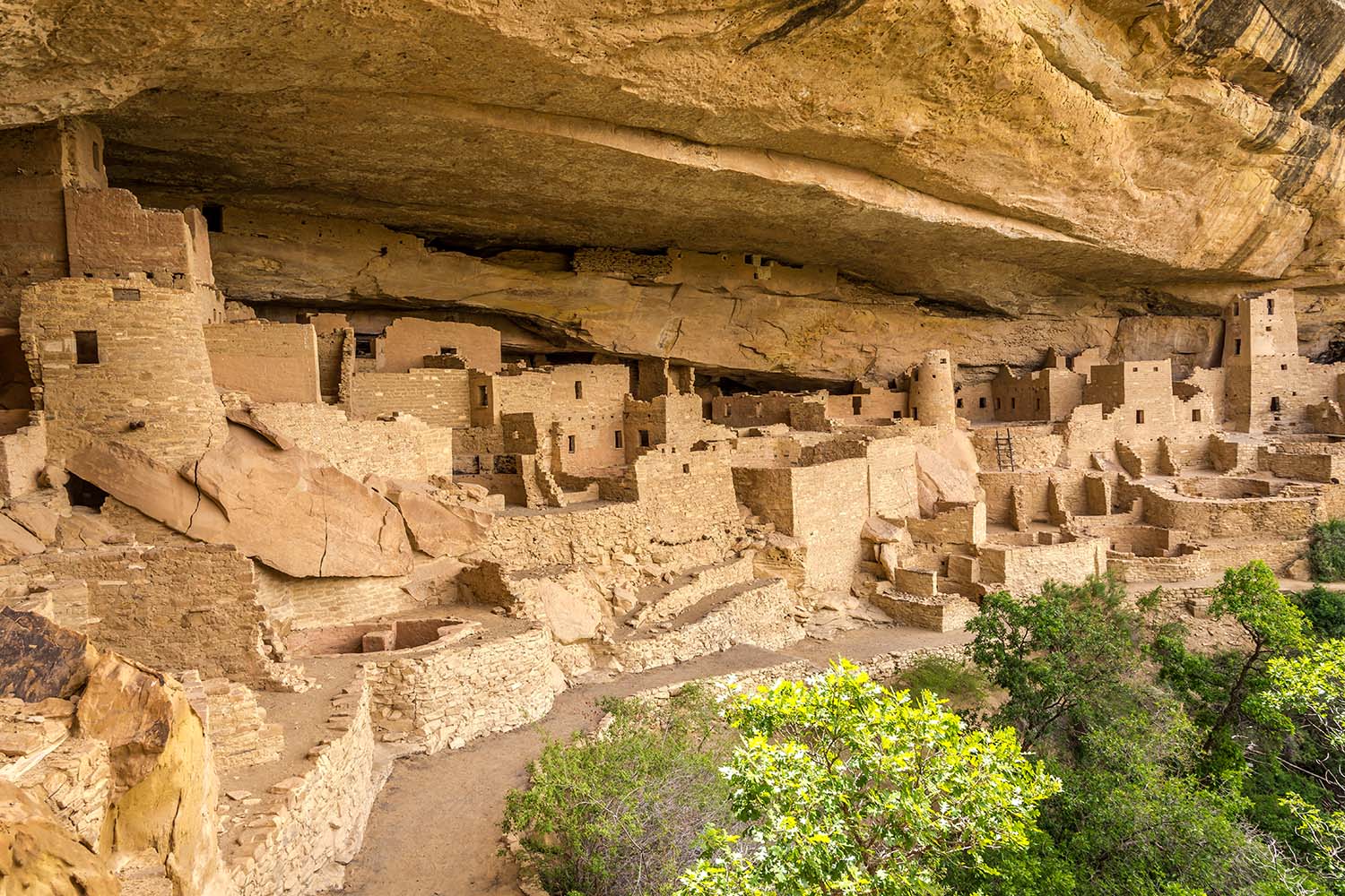View at the Cliff Palace in Mesa Verde, Colorado, USA
