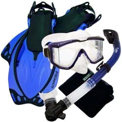 Promate Snorkeling Mask Fins Dry Snorkel Set
