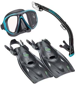 TUSA Sport Powerview Mask Fins Dry Snorkel Set