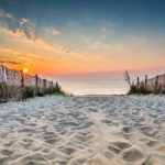 Sunrise at Bethany Beach in Delaware, USA