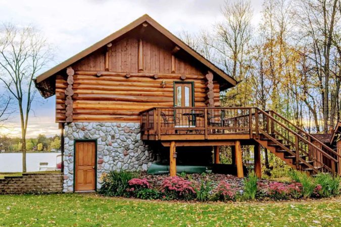 Beautiful log cabin in Minnesota, USA