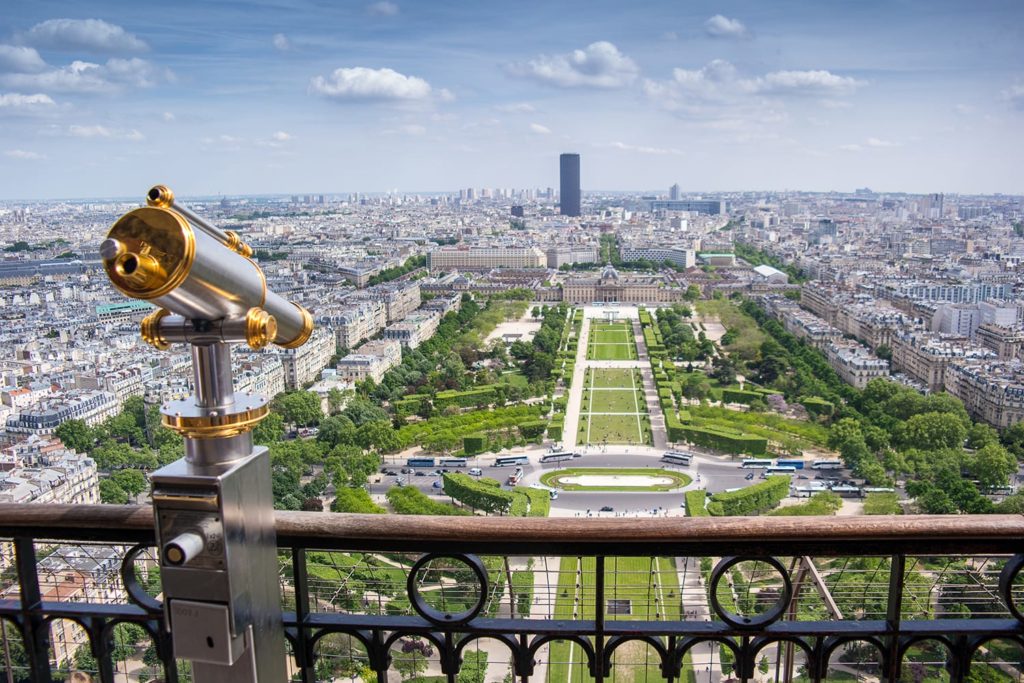 Observation Deck at the Eiffel Tower in Paris, France