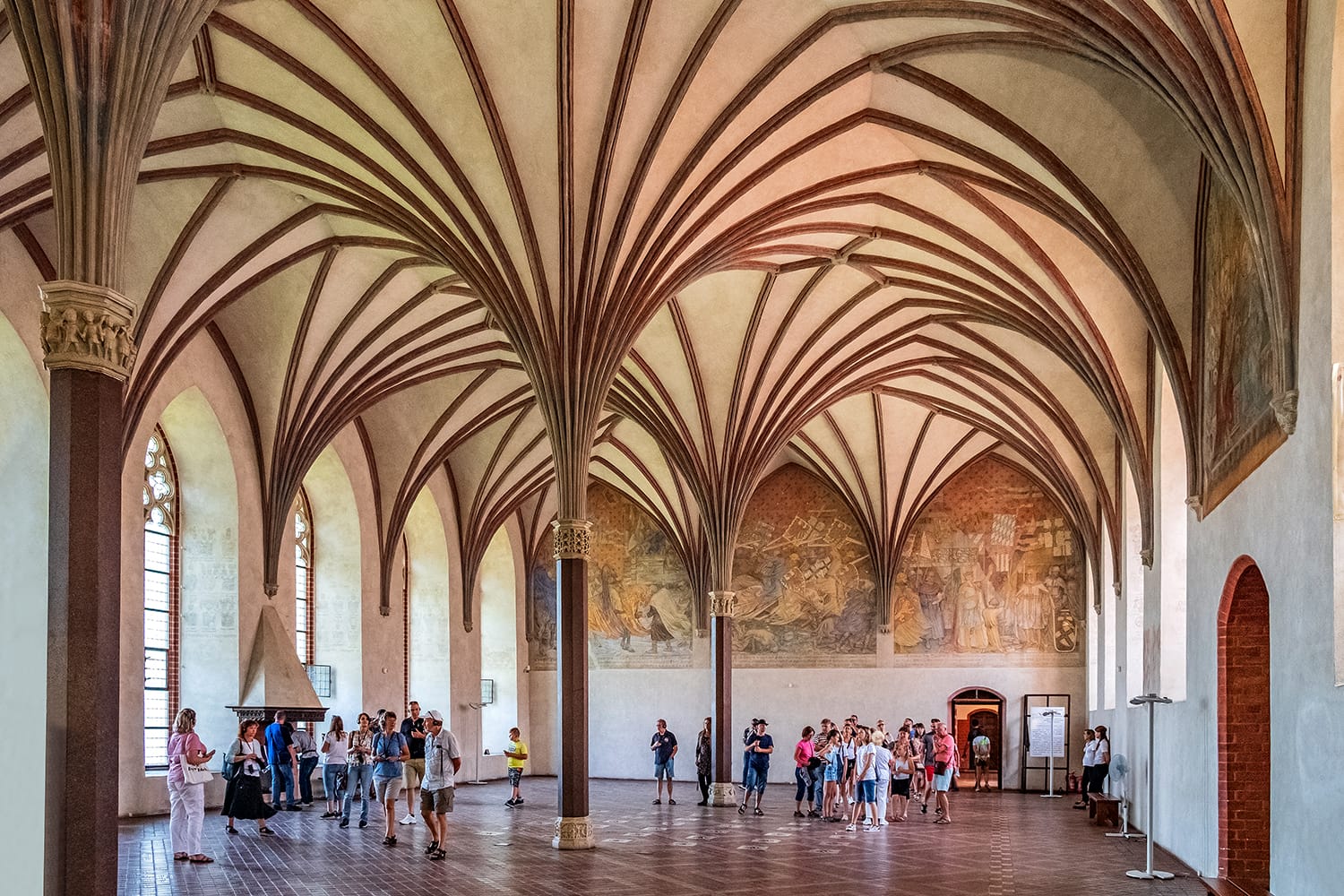 Interior of the Grand Dining Chamber in the Middle Castle part of the Medieval Teutonic Order castle and monastery in Malbork, Poland
