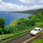 The road to Hana in Maui at Kaumahina State Wayside Park Hawaii