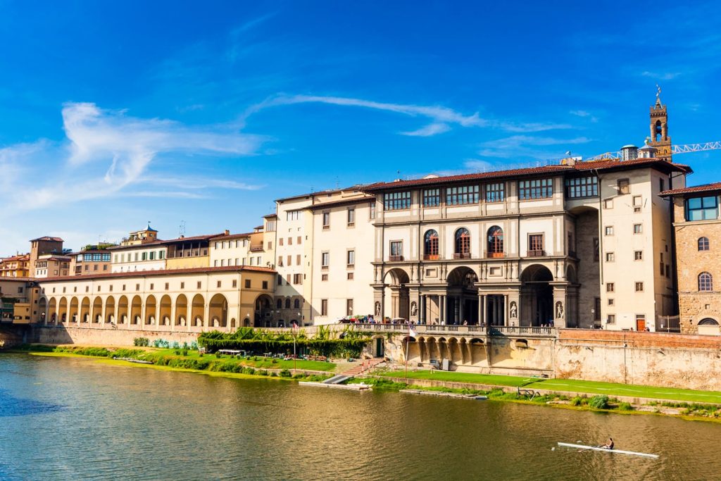 Uffizi Gallery and Arno River, Florence, Italy