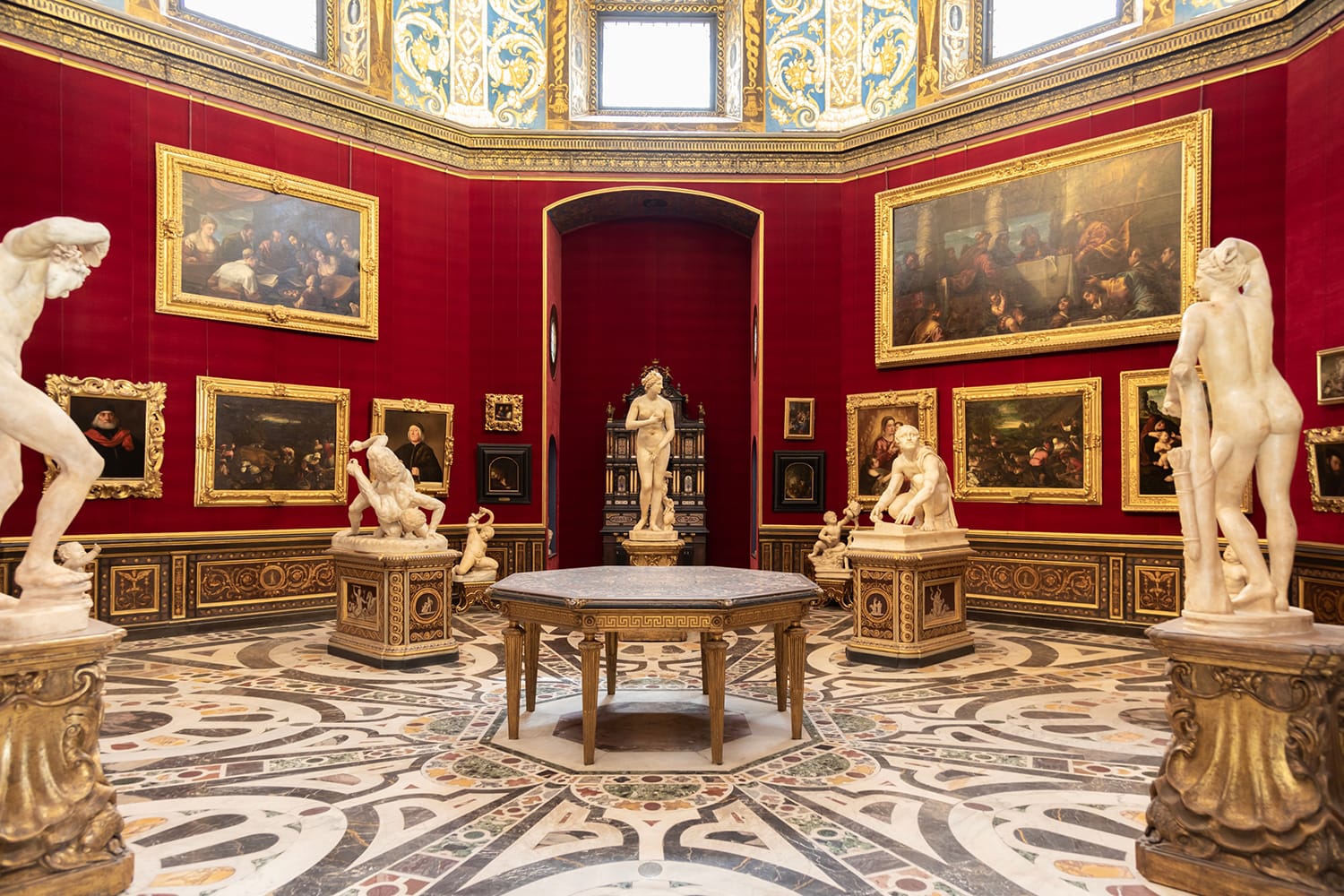 Tribuna room was the first nucleus of the Uffizi Gallery, Florence, Italy