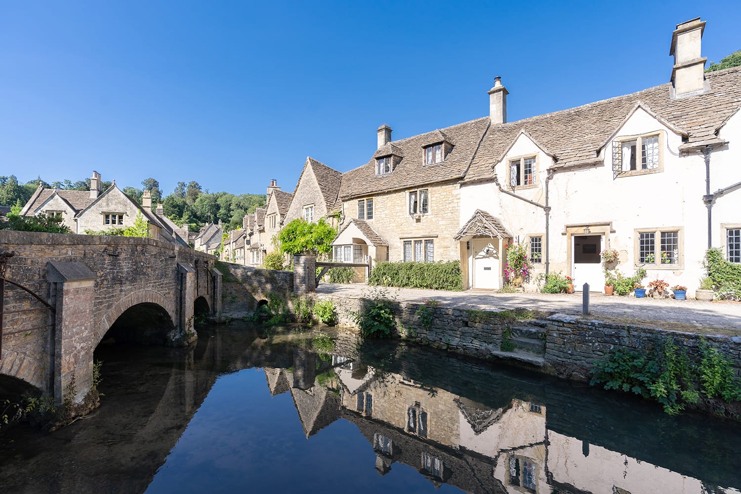 Castle Combe, a village in Cotswolds, England, UK
