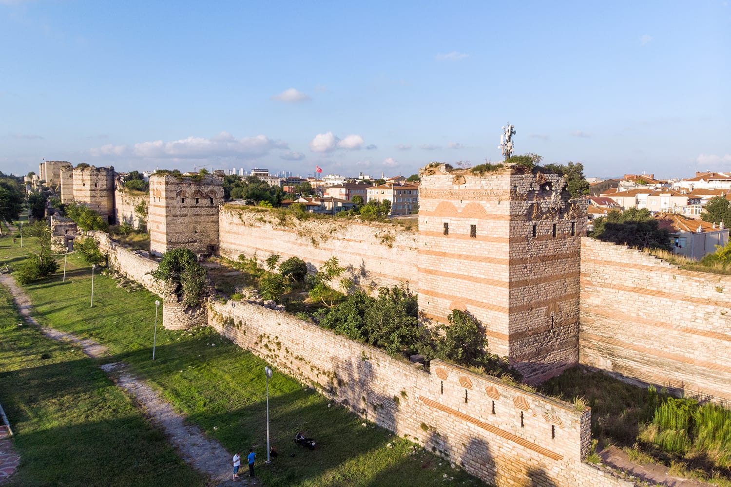 Wall of Constantinople in Istanbul, Turkey