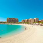 Private beach of Double Tree by Hilton Resort and Spa in Ras Al Khaimah, UAE
