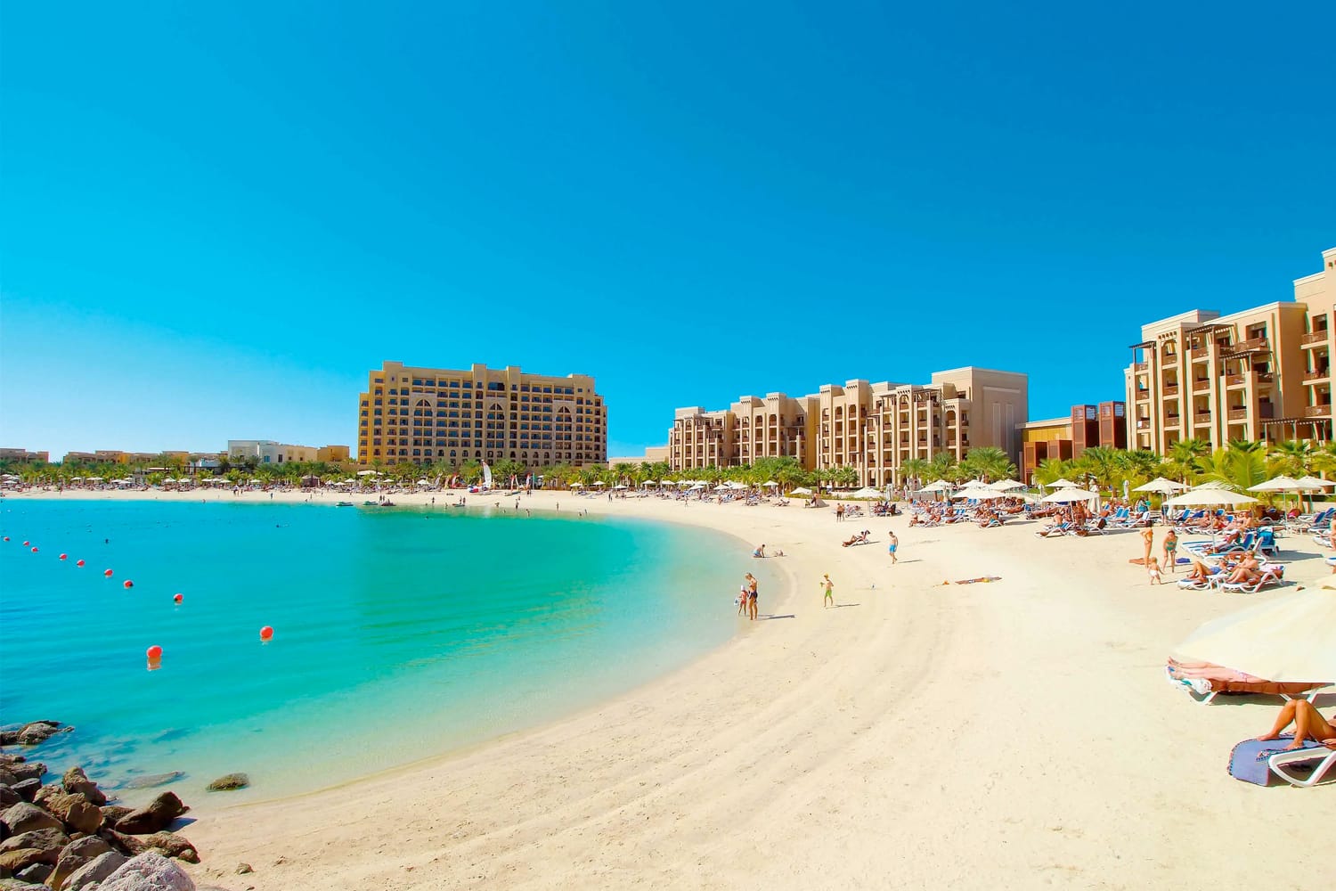Private beach of Double Tree by Hilton Resort and Spa in Ras Al Khaimah, UAE