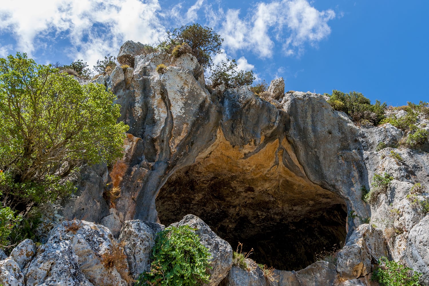 The black cave in Zakynthos, Greece