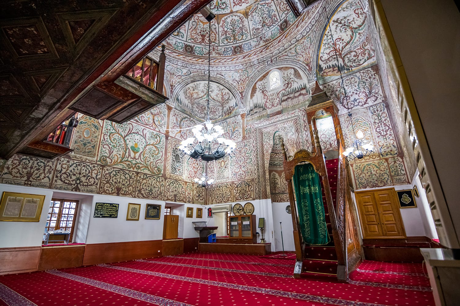 Interior of the Et'hem Bey Mosque in Tirana, Albania