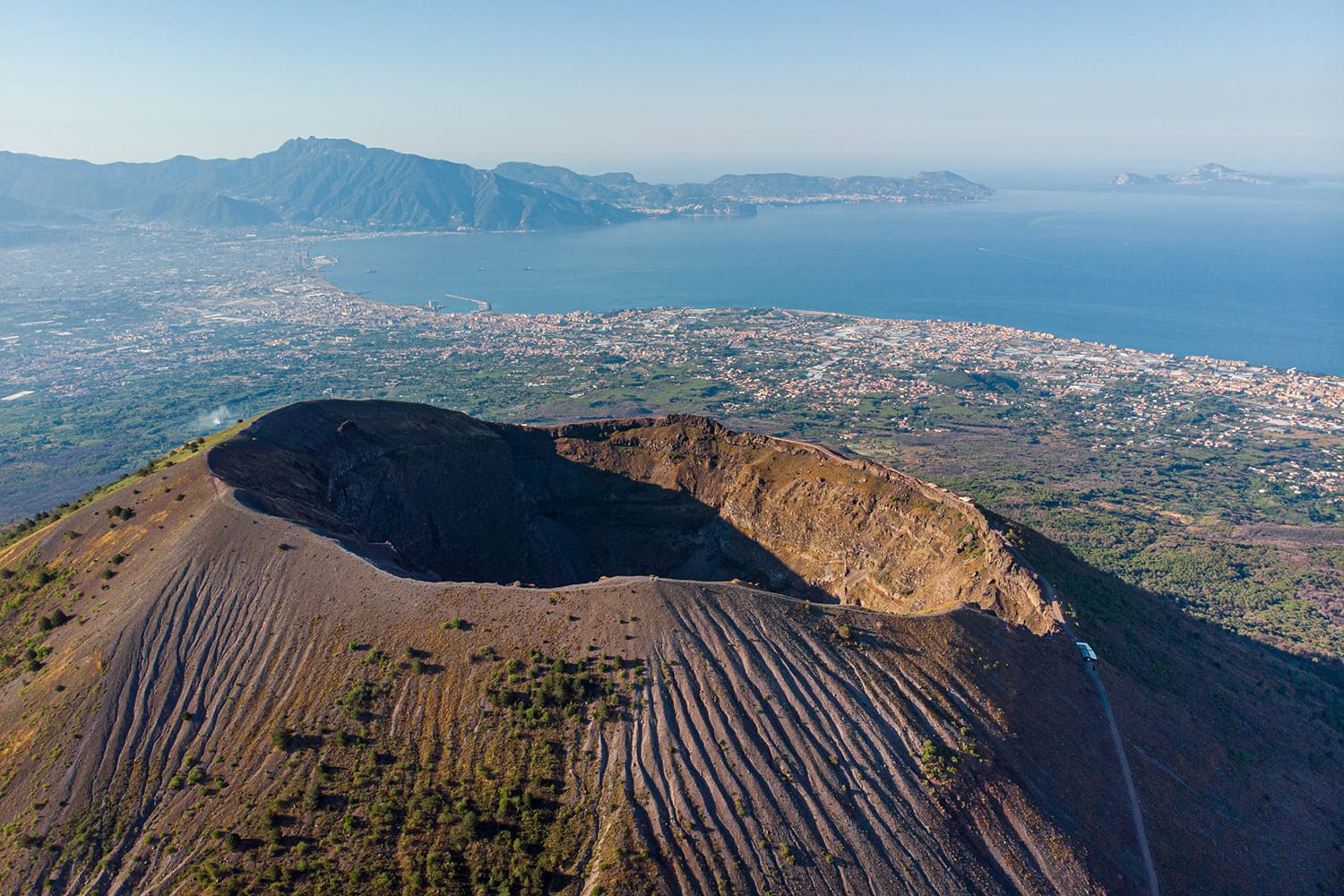 Mount Vesuvius volcano in Napoli, Italy