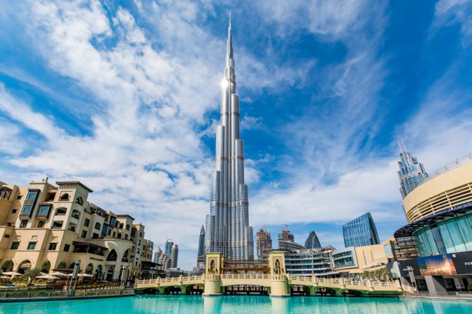 View of Burj Khalifa on a beautiful day