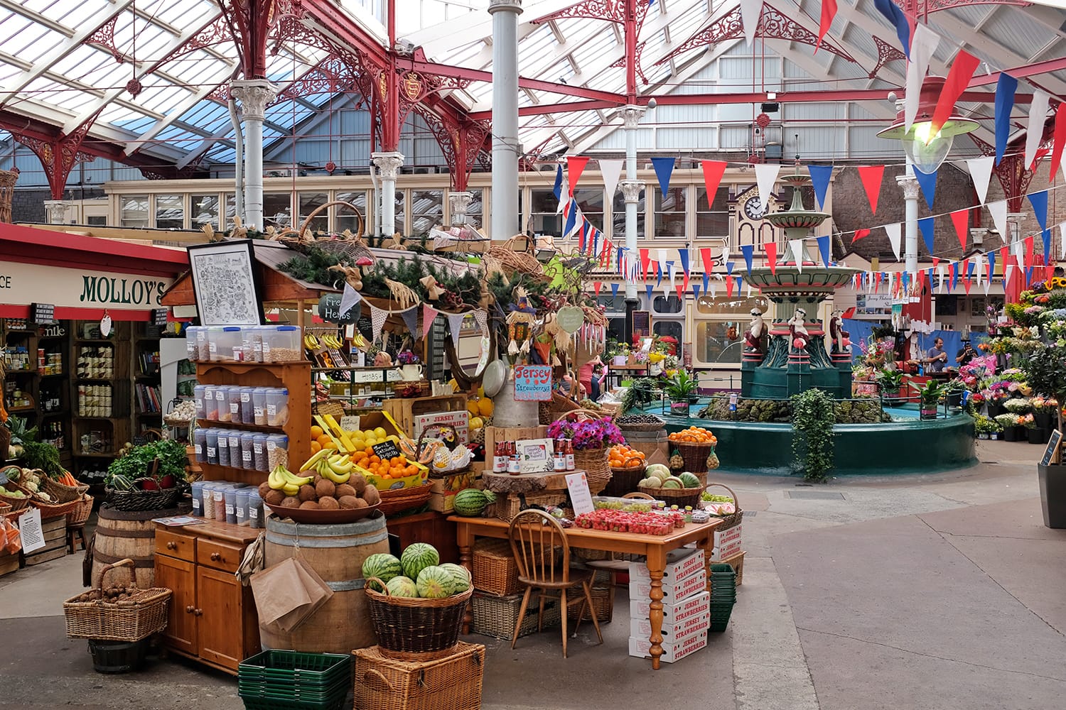 The central market in St. Helier, Jersey, Channel Islands