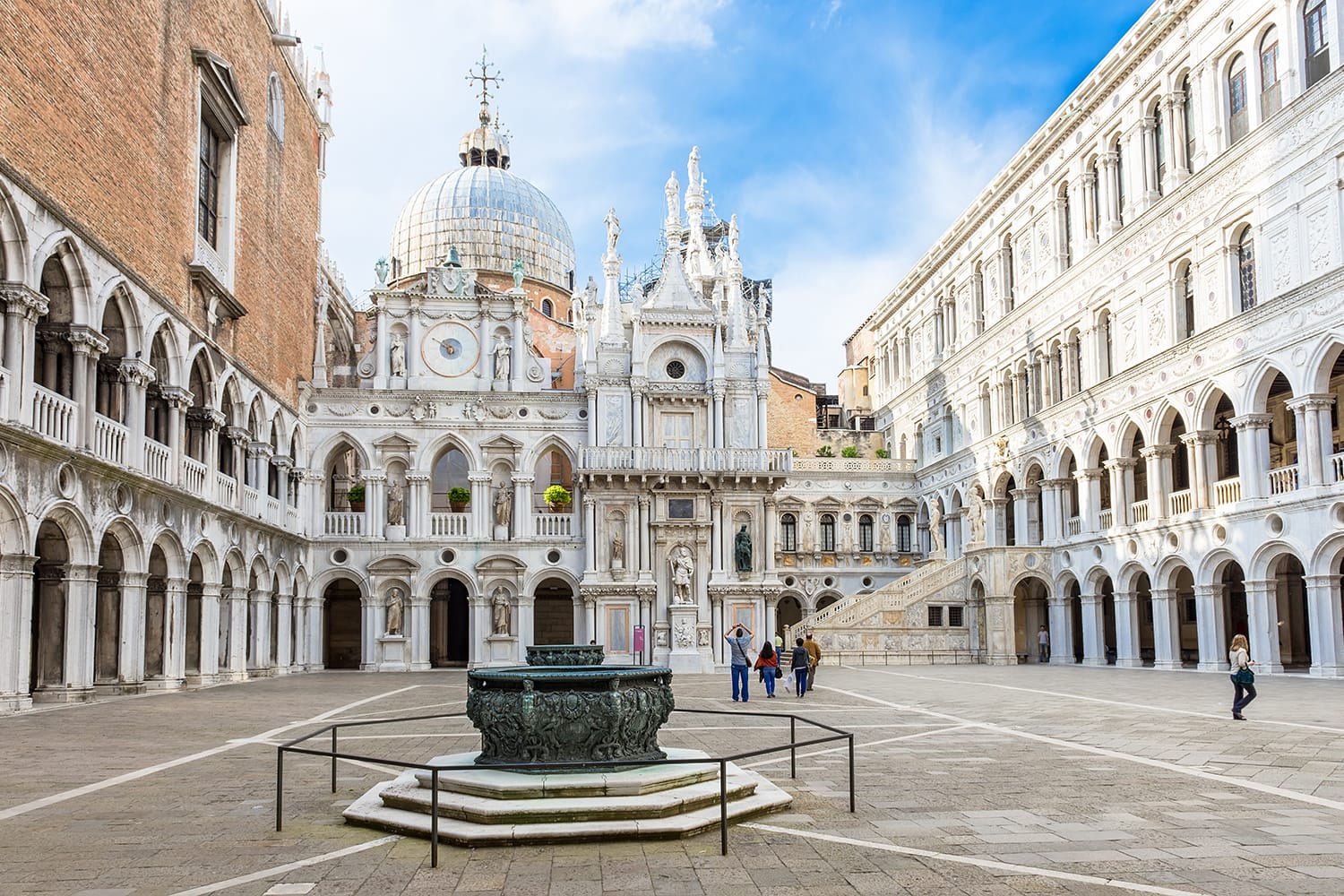 Courtyard of Doge's Palace (Palazzo Ducale) in Venice, Italy