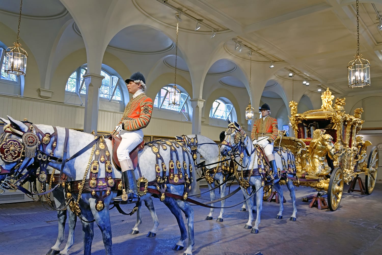 Gold State Coach in Royal Mews of Buckingham Palace