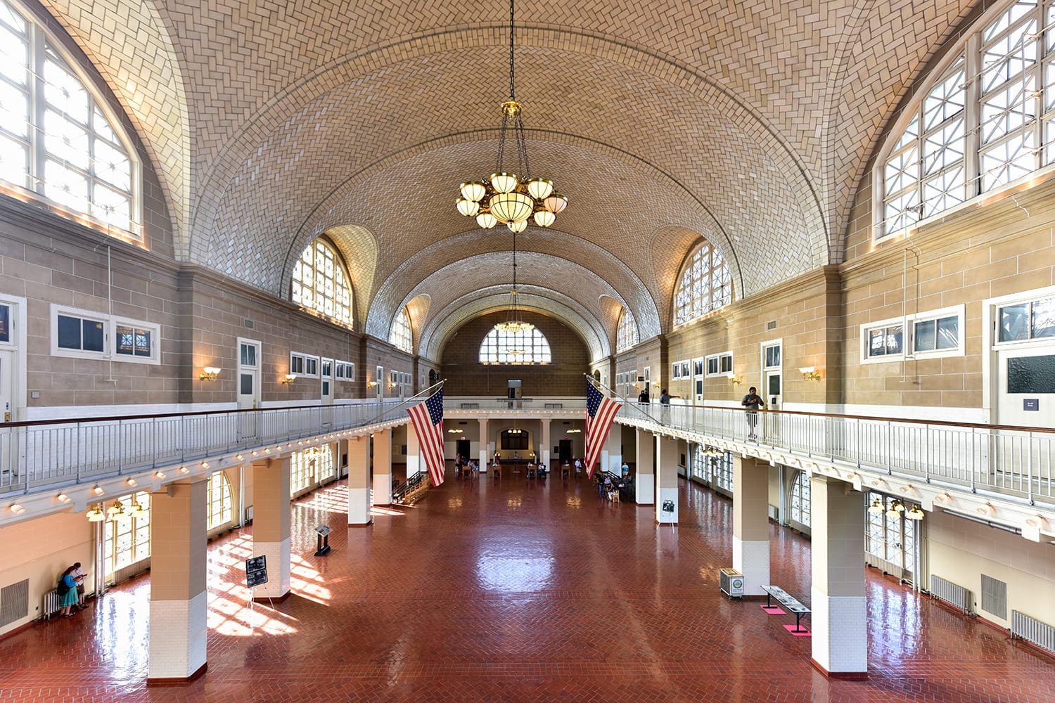 The Registry Room or "Great Hall" at Ellis Island National Park in New York