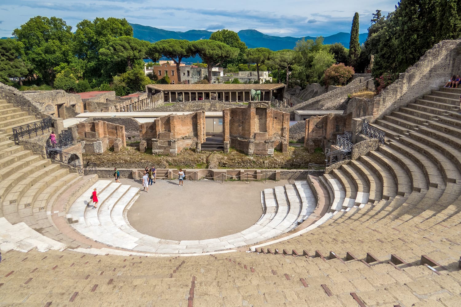 The Teatro Grande (Big Theater) in Pompeii, Italy