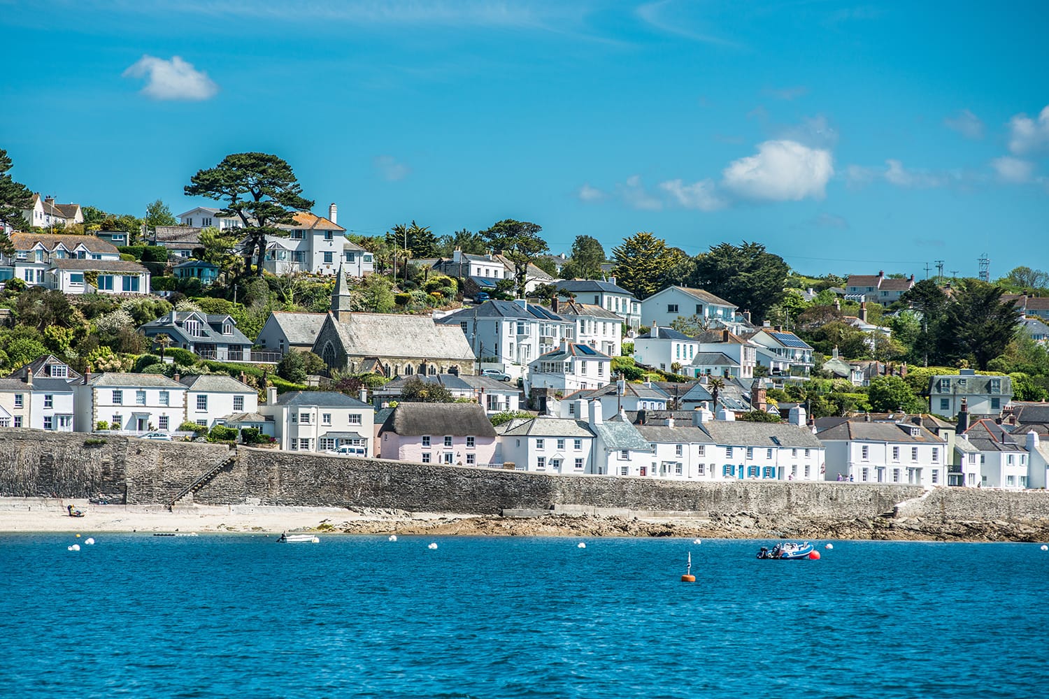 The picturesque village of St Mawes on the Roseland Peninsula near Falmouth in Cornwall, England, UK.