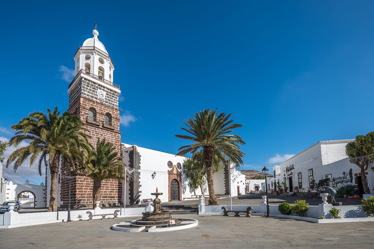 Central square of Teguise town, Lanzarote, Canary Islands, Spain.