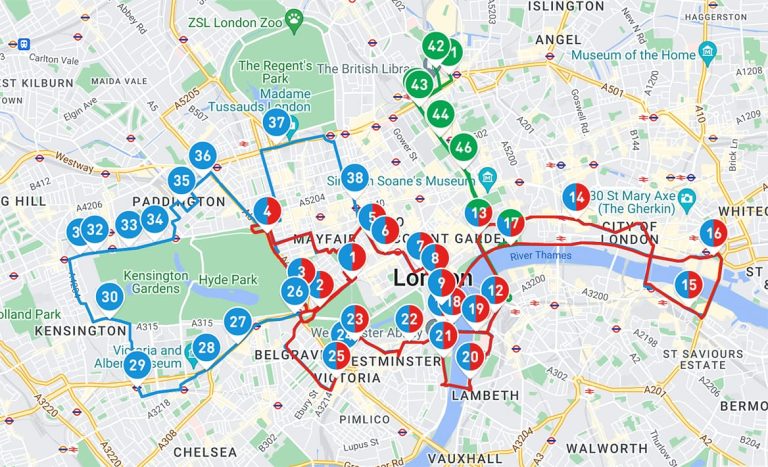 big bus tour london printable map