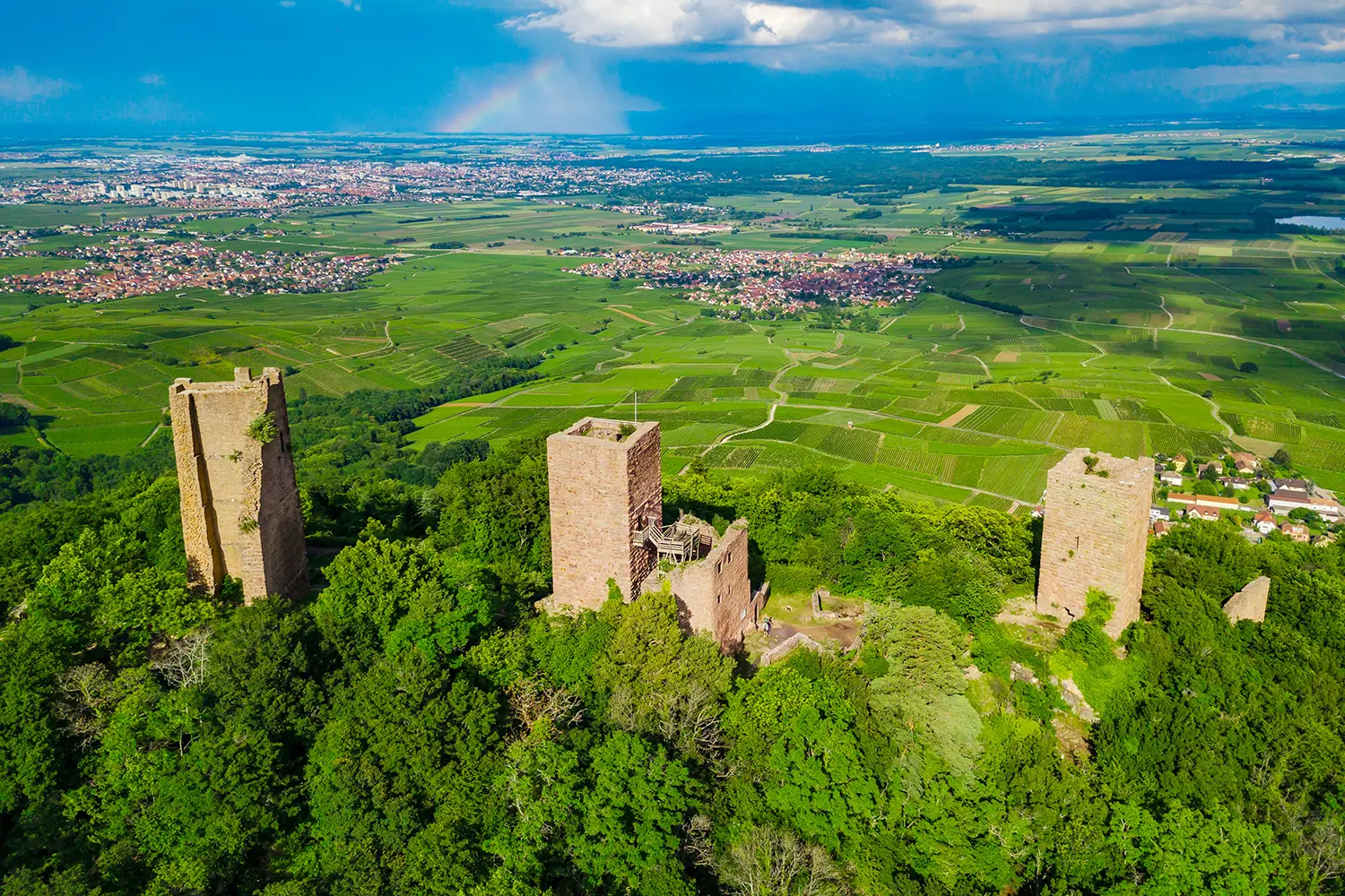Ruins of Three castles near Colmar, Alsace