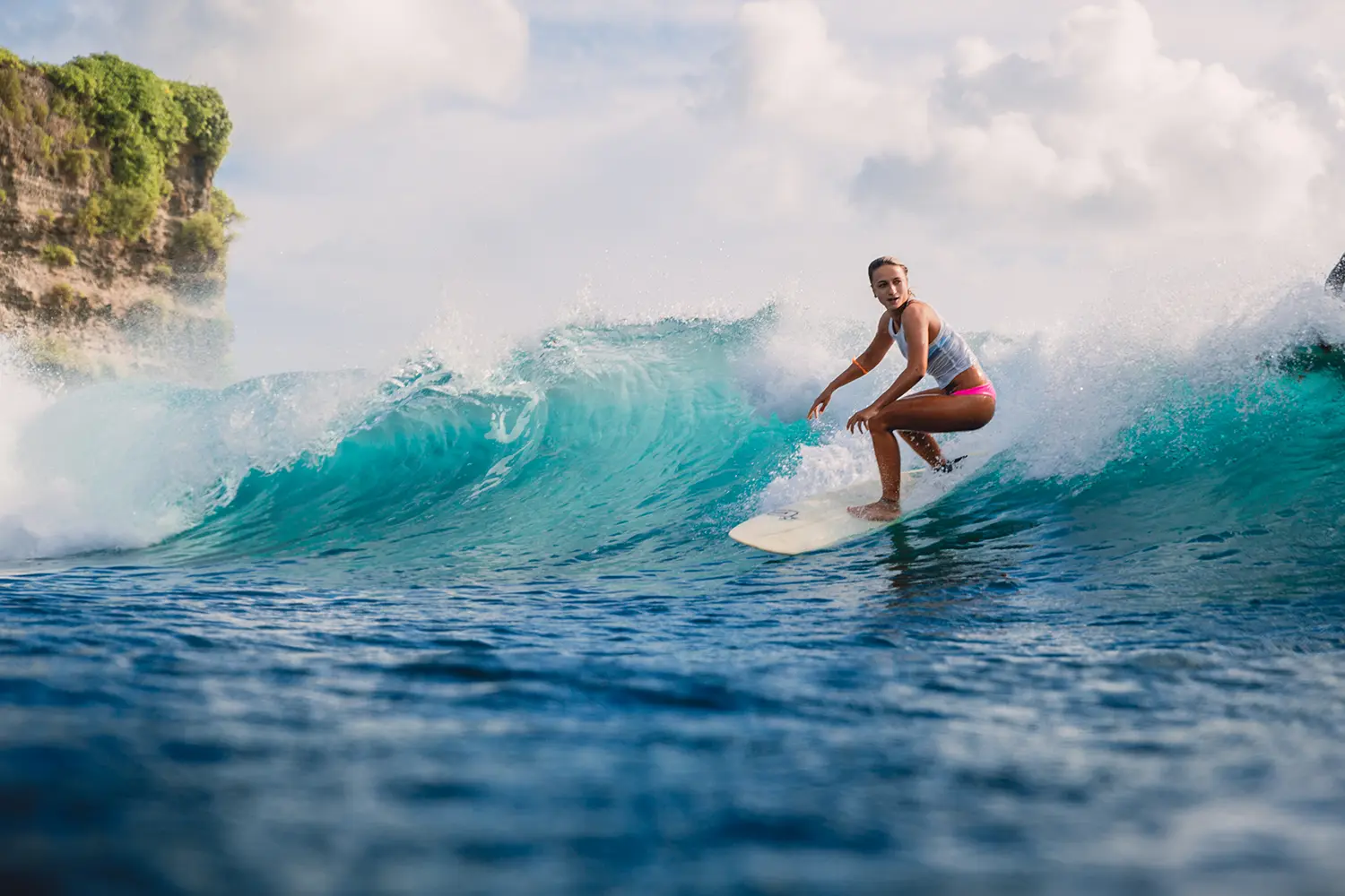 Surfer girl in Bali