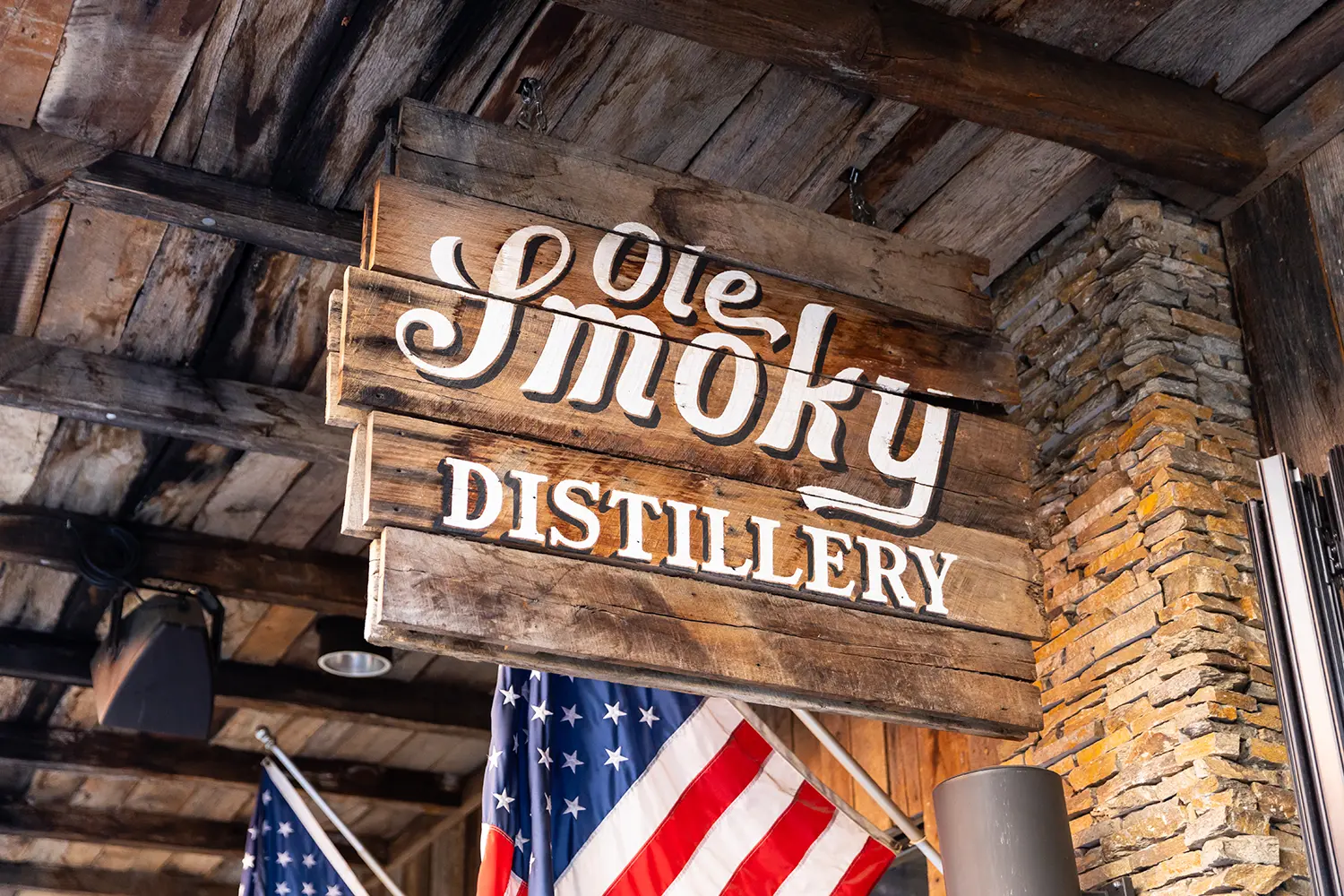 The Ole Smoky Distillery is located in downtown Gatlinburg, TN