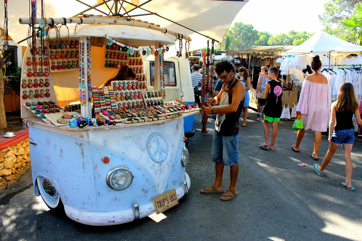Hippy market on Ibiza, Spain