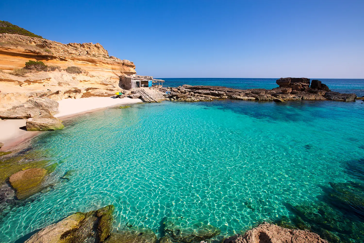 Es Calo des Mort beach in Formentera
