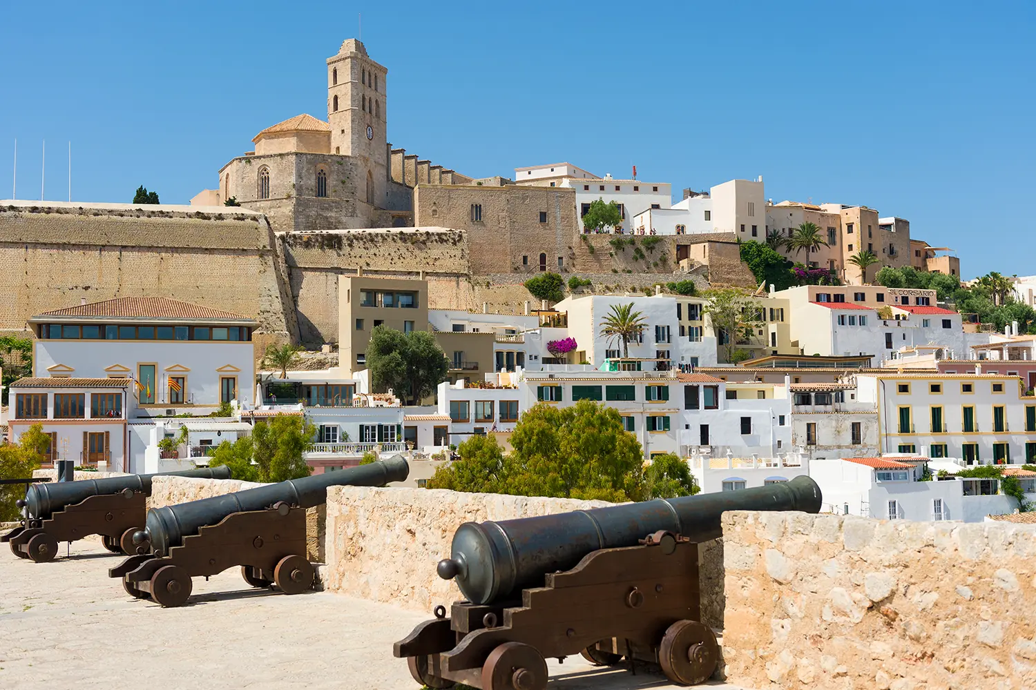 Ibiza old town area, known as Dalt Vila.