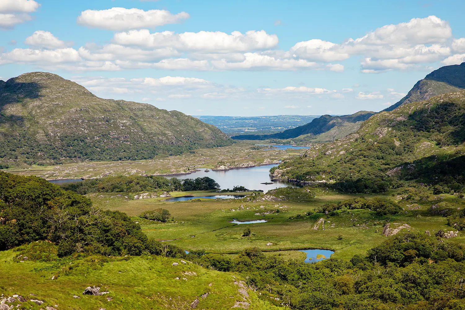 The famous Ladies View, Ring of Kerry, one of the best panoramas in Ireland