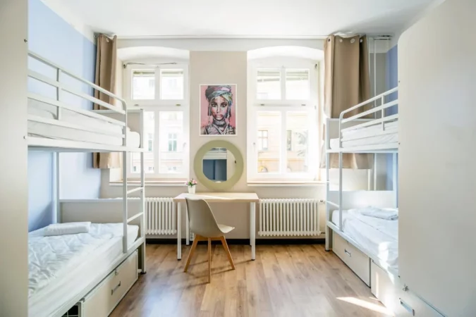 Dorm room at the EastSeven Hostel in Berlin