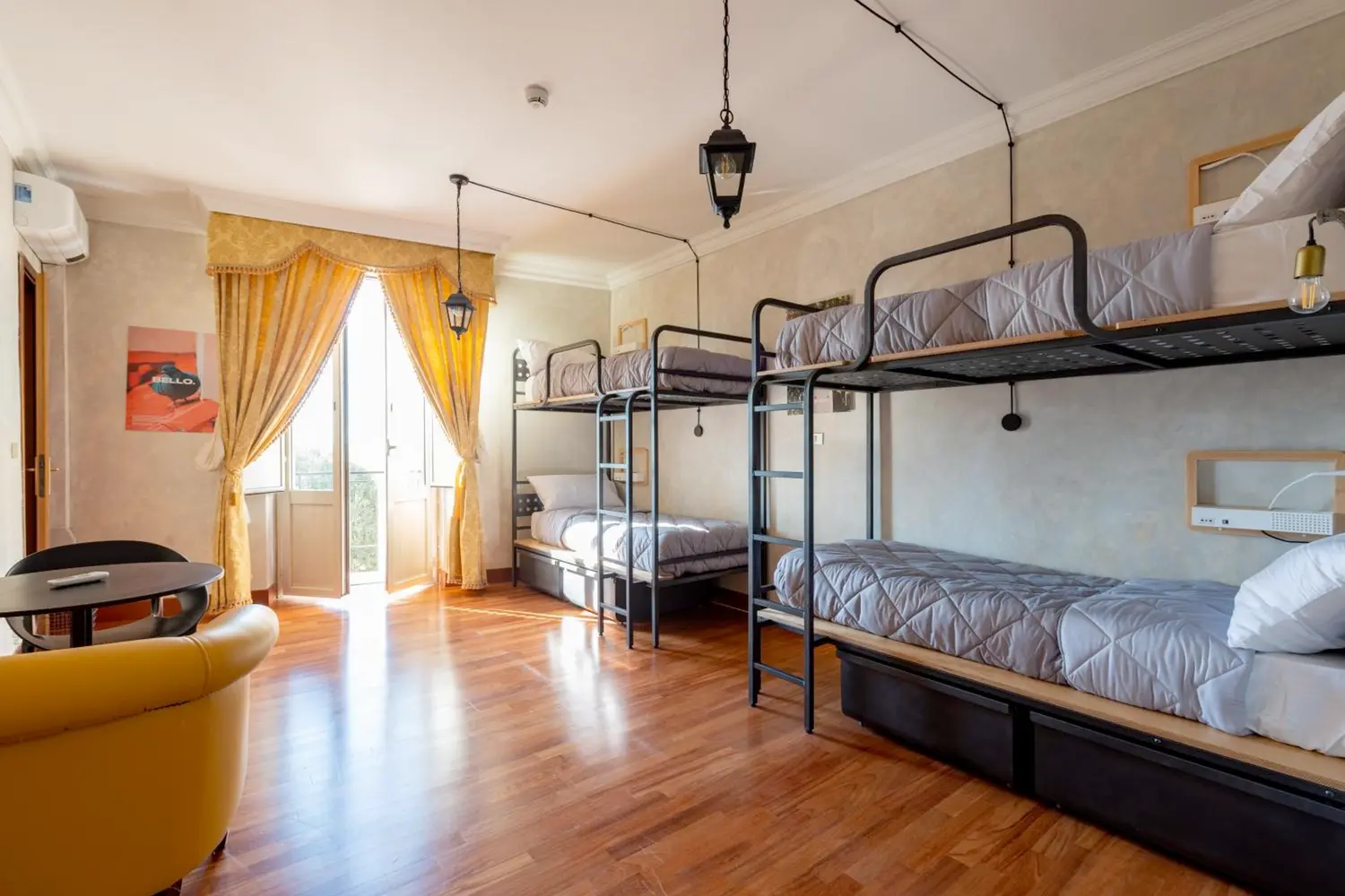 Dorm room at the Ostello Bello hostel in Rome