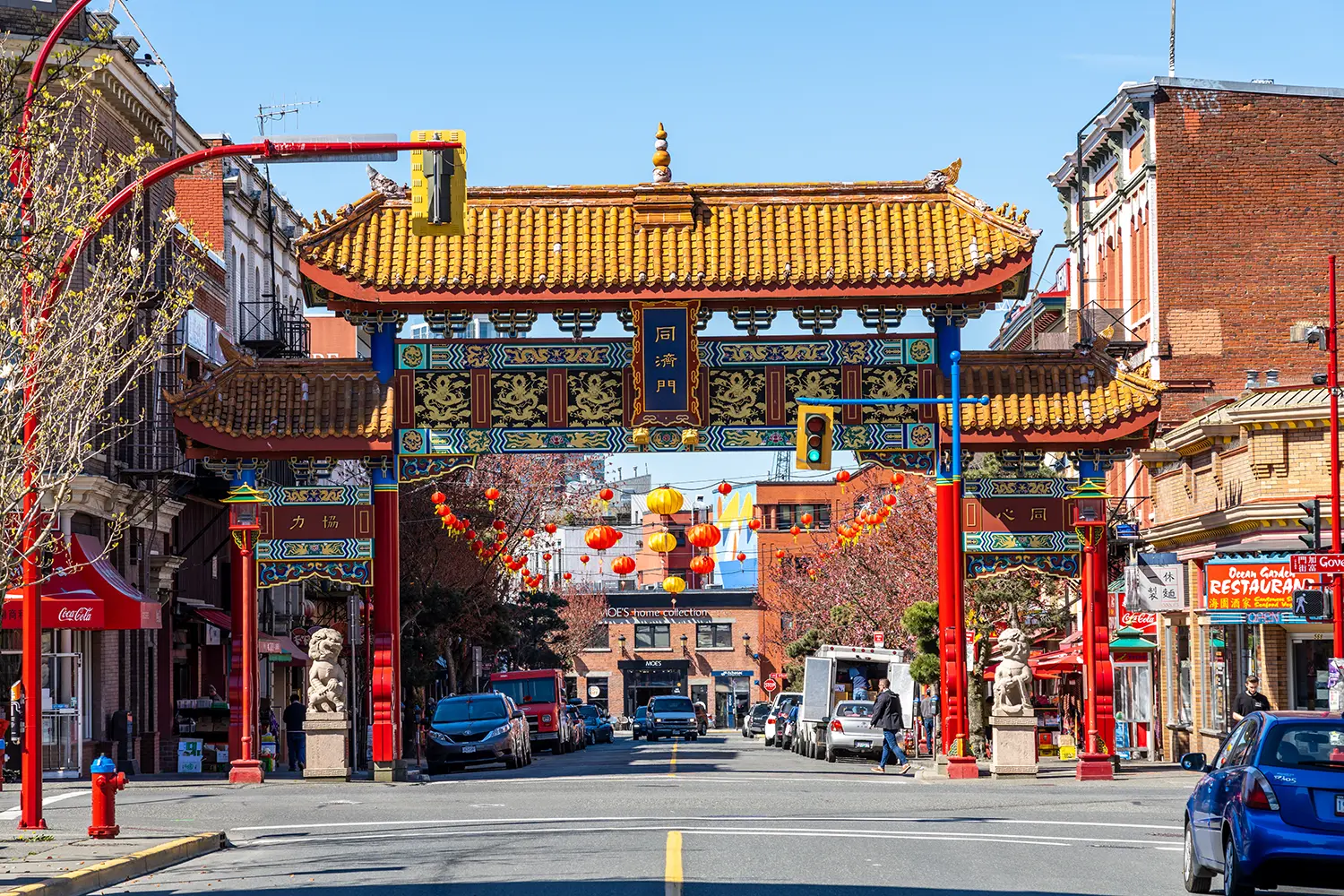 Victoria Chinatown, with the Gate of Harmonious Interest in the background.