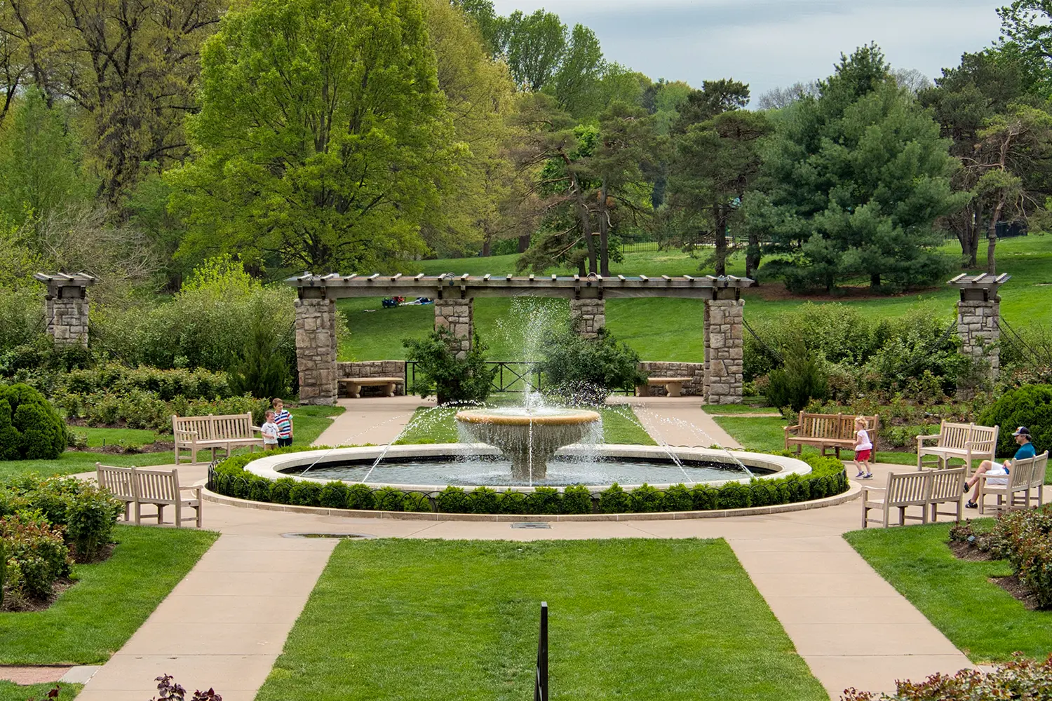 Rose Gardens at Jacob L Loose Park in Kansas City, Missouri